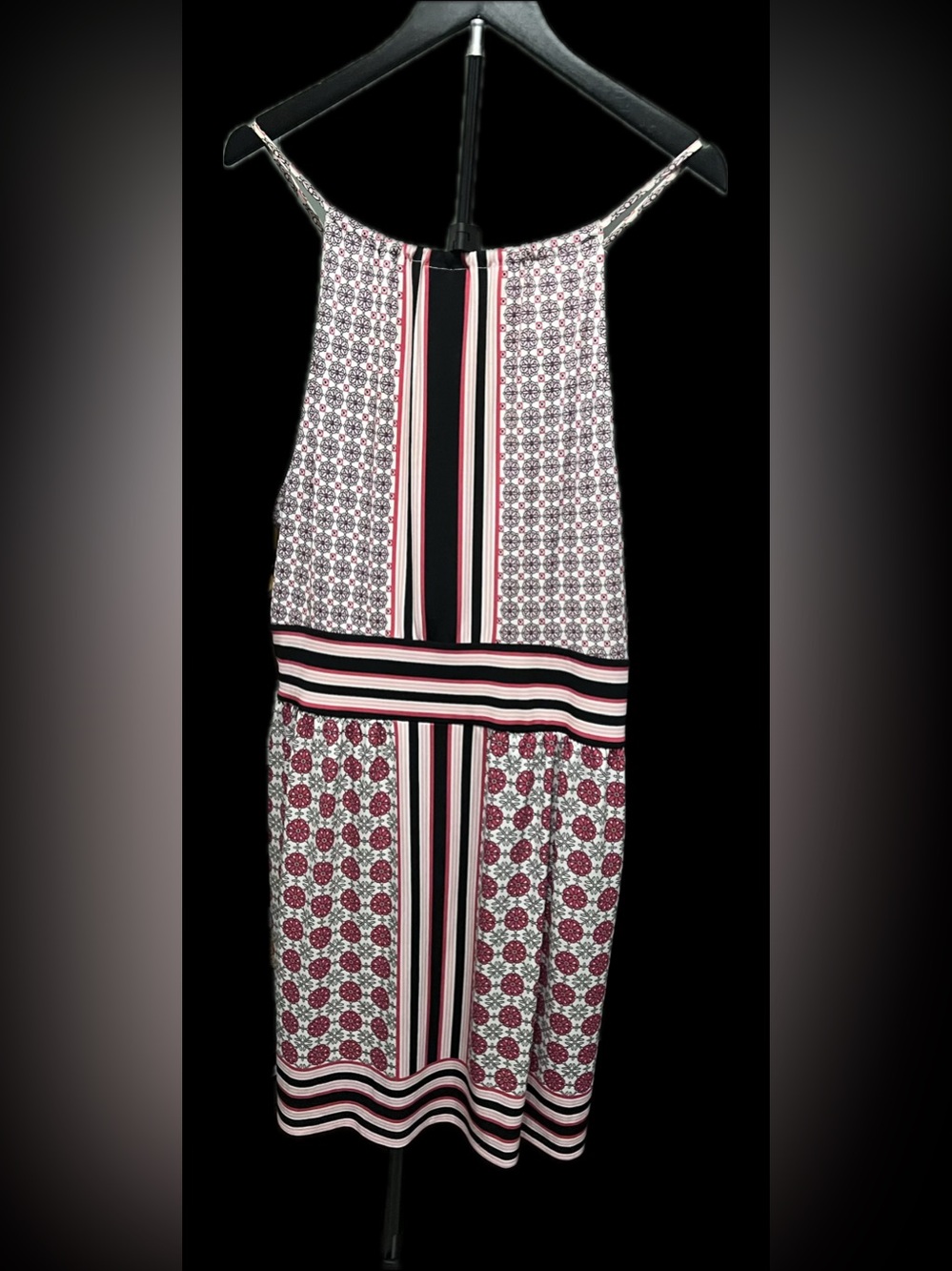 New York & Company Striped & Geo Print Mini Dress - Like New